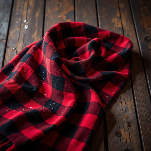 British wool scarf, soft texture, traditional tartan pattern